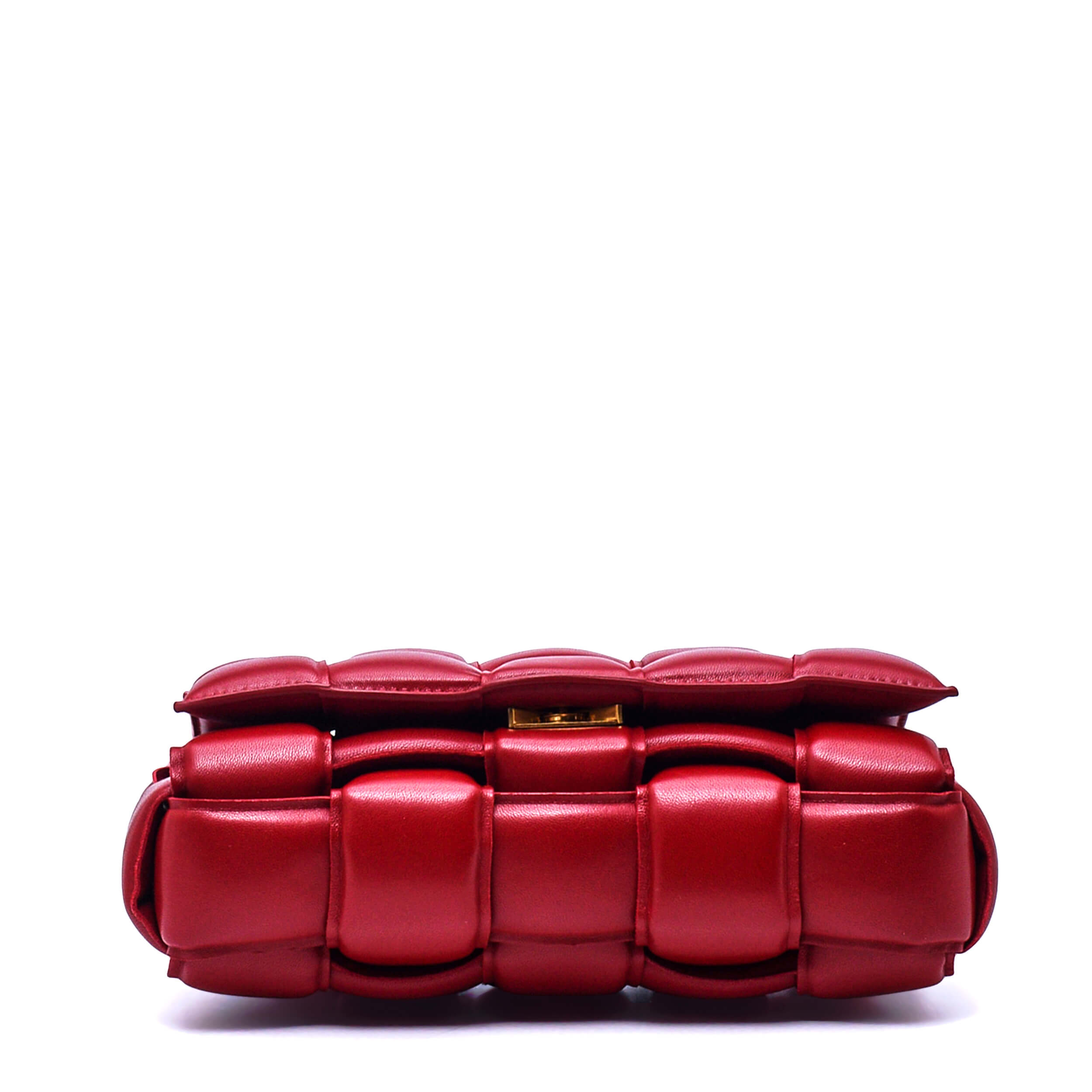 Bottega Veneta - Burgundy Red Leather Padded Cassette Bag